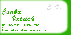 csaba valuch business card